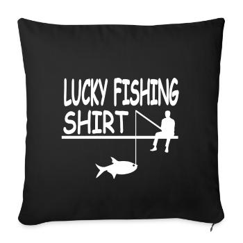 Angling - Sofa pillowcase 17,3'' x 17,3'' (45 x 45 cm) - black - Front