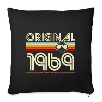 Original 1969 Retro Edition - Housse de coussin décorative 45 x 45 cm - noir - Devant