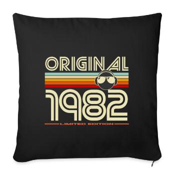 Original 1982 Retro Edition - Housse de coussin décorative 45 x 45 cm - noir - Devant