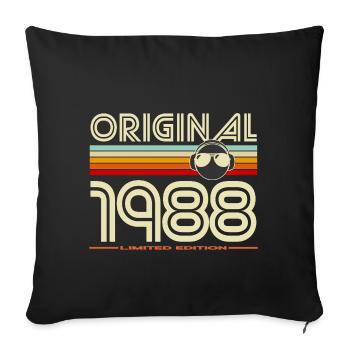Original 1988 Édition Limitée Retro - Housse de coussin décorative 45 x 45 cm - noir - Devant