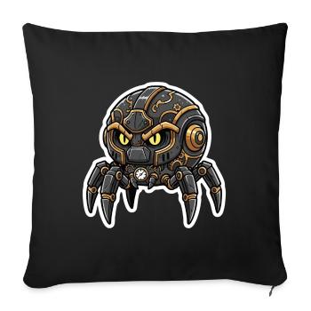 Steampunk Black Watchmaking Spider Sentinel - Sofa pillowcase 17,3'' x 17,3'' (45 x 45 cm) - black - Front