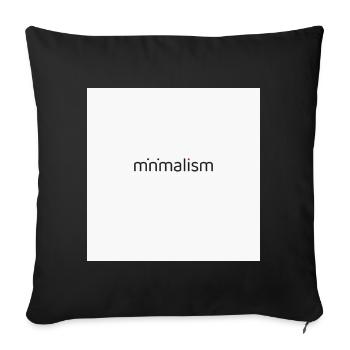 Minimalism Typography – Clean Poster Design - Sofa pillowcase 17,3'' x 17,3'' (45 x 45 cm) - black - Front