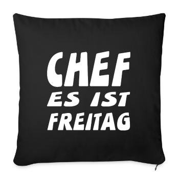 Chef - Sofakissenbezug 45 x 45 cm - Schwarz - Vorne