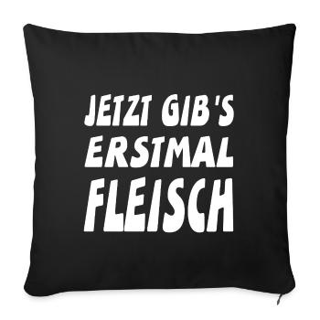 Fleisch - Sofakissenbezug 45 x 45 cm - Schwarz - Vorne