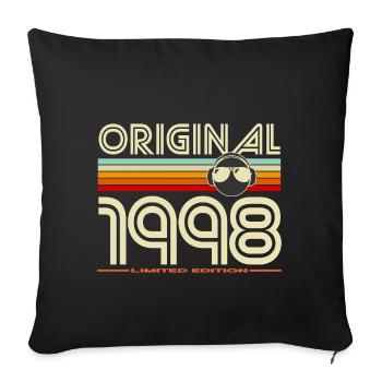Original 1998 Édition Rétro - Housse de coussin décorative 45 x 45 cm - noir - Devant