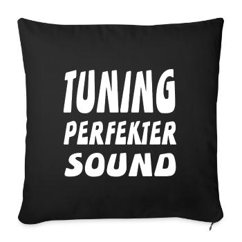 réglage - Housse de coussin décorative 45 x 45 cm - noir - Devant