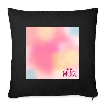 Himmel Stimmung Müde - Sofakissenbezug 45 x 45 cm - Schwarz - Vorne