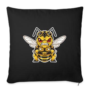 Hornet Steampunk Warrior Pressure und Steam - Sofakissenbezug 45 x 45 cm - Schwarz - Vorne