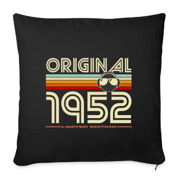 Original 1952 Retro Limited Edition - Sofa pillowcase 17,3'' x 17,3'' (45 x 45 cm) - black - Front