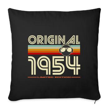 Original 1954 Limited Edition - Sofa pillowcase 17,3'' x 17,3'' (45 x 45 cm) - black - Front