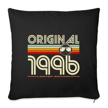 Original 1996 Edition Retro - Sofa pillowcase 17,3'' x 17,3'' (45 x 45 cm) - black - Front