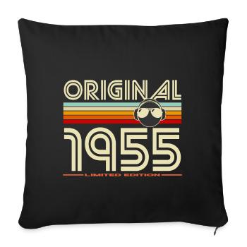 Original 1955 Vintage Édition - Housse de coussin décorative 45 x 45 cm - noir - Devant