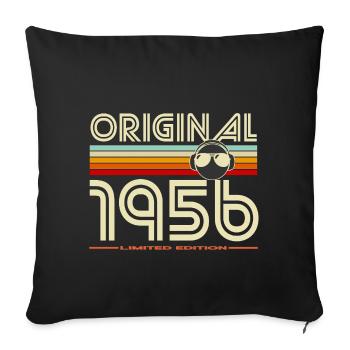 Original 1956 Retro Édition Limité - Housse de coussin décorative 45 x 45 cm - noir - Devant