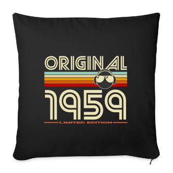 Rétro 1959 Édition Limitée - Housse de coussin décorative 45 x 45 cm - noir - Devant