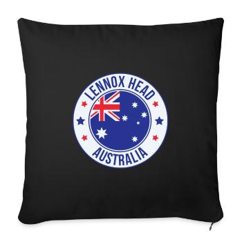 Lennox Head Australia Badge - Sofa pillowcase 17,3'' x 17,3'' (45 x 45 cm) - black - Front