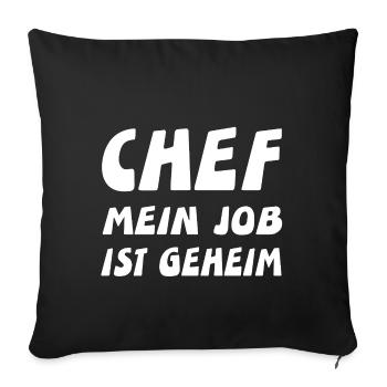 Chef - Sofakissenbezug 45 x 45 cm - Schwarz - Vorne