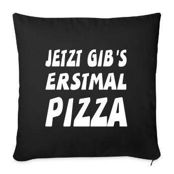 Pizza - Sofakissenbezug 45 x 45 cm - Schwarz - Vorne