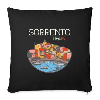 Sorrente - Housse de coussin décorative 45 x 45 cm - noir - Devant