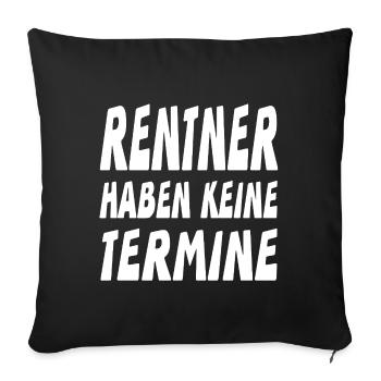 Rentner - Sofakissenbezug 45 x 45 cm - Schwarz - Vorne