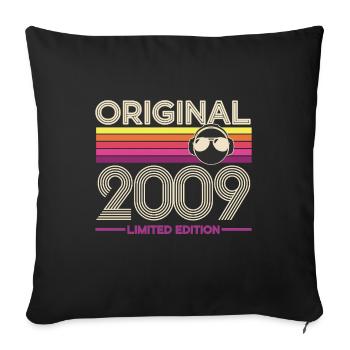 Original 2009 Edition - Sofa pillowcase 17,3'' x 17,3'' (45 x 45 cm) - black - Front