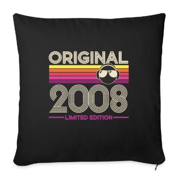 Original 2008 Limited Edition Retro - Sofa pillowcase 17,3'' x 17,3'' (45 x 45 cm) - black - Front