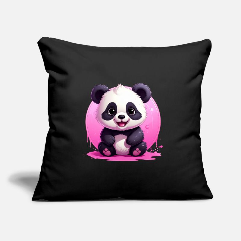 panda mignon Housse de coussin décorative 45 x 45 cm