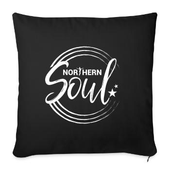 Conception du badge Northern Soul - Housse de coussin décorative 45 x 45 cm - noir - Devant