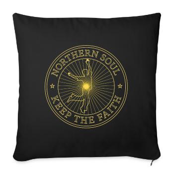Northern Soul – Keep the Faith - Sofa pillowcase 17,3'' x 17,3'' (45 x 45 cm) - black - Front