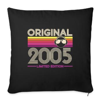 Original 2005 Édition Retro - Housse de coussin décorative 45 x 45 cm - noir - Devant