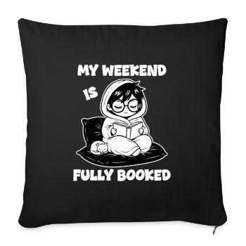 Leserbuch Voll ausgebuchter Manga - Sofakissenbezug 45 x 45 cm - Schwarz - Vorne