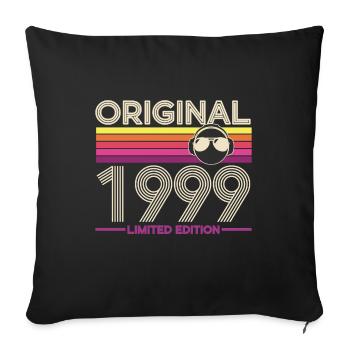 Original 1999 Edition Vintage - Sofa pillowcase 17,3'' x 17,3'' (45 x 45 cm) - black - Front