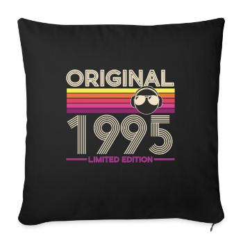 Original 1995 Limited Edition Retro - Sofa pillowcase 17,3'' x 17,3'' (45 x 45 cm) - black - Front