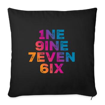Millésime 1976 - Housse de coussin décorative 45 x 45 cm - noir - Devant