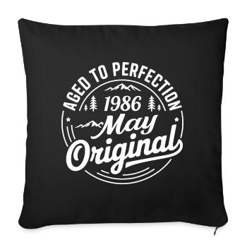 May 1986 – Legend of the Peaks and Mountains - Sofa pillowcase 17,3'' x 17,3'' (45 x 45 cm) - black - Front