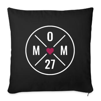 Mama 2027 Herz - Sofakissenbezug 45 x 45 cm - Schwarz - Vorne