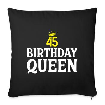 45th Birthday Gifts - Sofa pillowcase 17,3'' x 17,3'' (45 x 45 cm) - black - Front