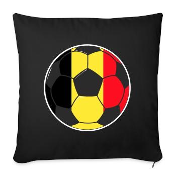 Football - Team Belgium - Sofa pillowcase 17,3'' x 17,3'' (45 x 45 cm) - black - Front