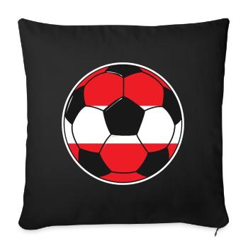 Football - Équipe d’Autriche - Housse de coussin décorative 45 x 45 cm - noir - Devant