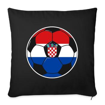 Football - Équipe Croatie - Housse de coussin décorative 45 x 45 cm - noir - Devant