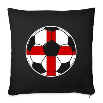 Football - Team England - Sofa pillowcase 17,3'' x 17,3'' (45 x 45 cm) - black - Front