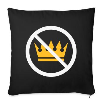 No Kings! (Protest Sign / NEG 2C) - Sofa pillowcase 17,3'' x 17,3'' (45 x 45 cm) - black - Front