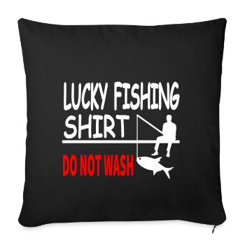 Angling - Sofa pillowcase 17,3'' x 17,3'' (45 x 45 cm) - black - Front