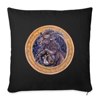 Zodiac Sign Sternzeichen Steinbock Capricorn - Sofa pillowcase 17,3'' x 17,3'' (45 x 45 cm) - black - Front