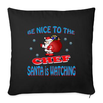 CHEF DU PÈRE NOËL - Housse de coussin décorative 45 x 45 cm - noir - Devant