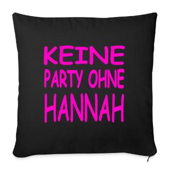 Hannah - Sofakissenbezug 45 x 45 cm - Schwarz - Vorne