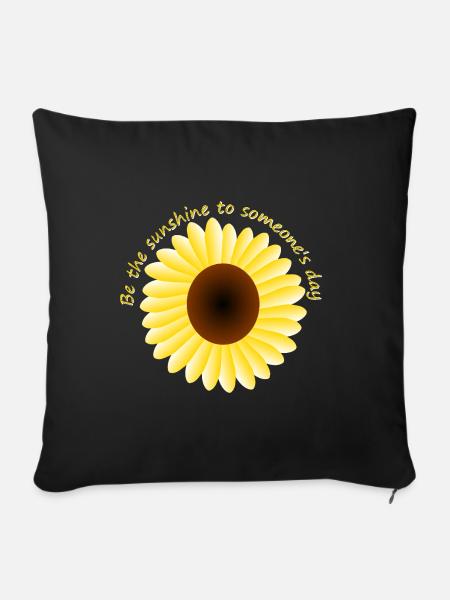 Sei der Sonnenschein für jemandes Tag - Sofakissenbezug 45 x 45 cm - Schwarz