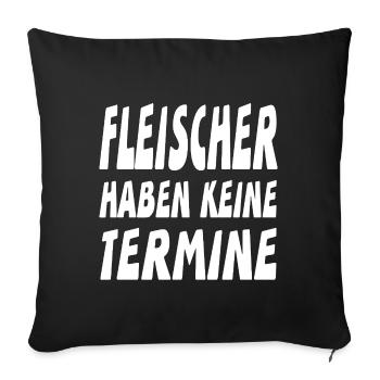 Fleischer - Sofakissenbezug 45 x 45 cm - Schwarz - Vorne