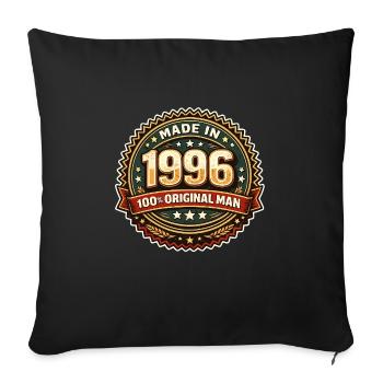 1996 Original Man Badge - Sofa pillowcase 17,3'' x 17,3'' (45 x 45 cm) - black - Front