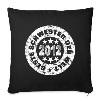 Vintage 2012 - Sofa pillowcase 17,3'' x 17,3'' (45 x 45 cm) - black - Front