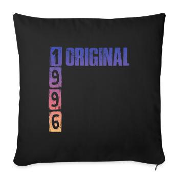 Millésime 1996 - Housse de coussin décorative 45 x 45 cm - noir - Devant